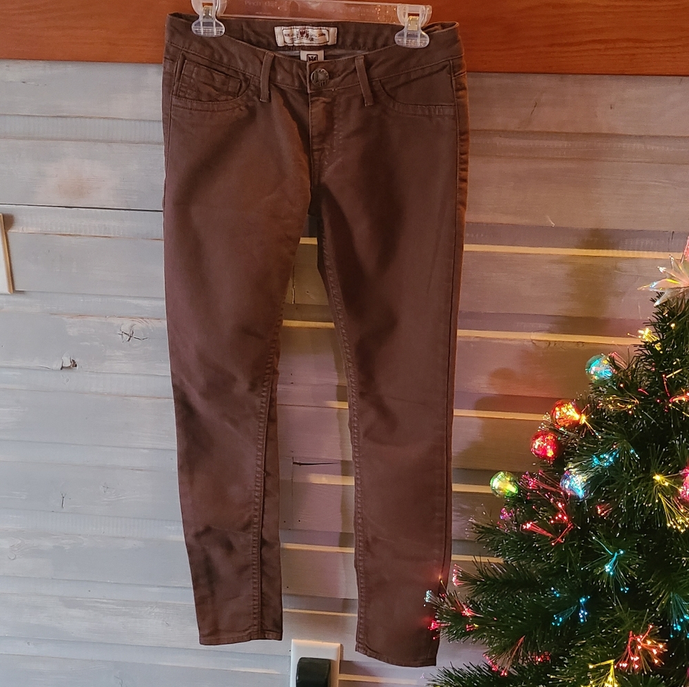 PRVCY Brown Skinny Jeans